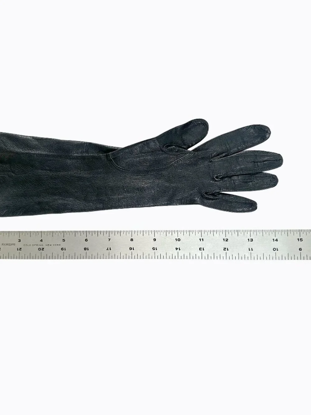 Vtg Lionel Le Grand Lord &Taylor Black French Kidskin Leather Gloves XS Vamp Y2K